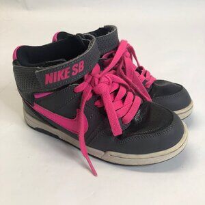 Nike SB Morgan Mid‎ 2 JR Ball Shoes Pink Blast/Dark Gray 645025 060 Size 12c